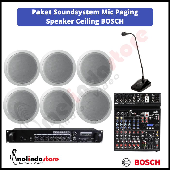 Paket Soundsystem Mic Paging Speaker Ceiling BOSCH LHM0606 - 6 Speaker